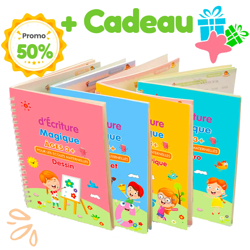 Offrez à votre enfant une longueur d’avance : l’écriture, premier pas vers la réussite (1 cahier acheter 3 cahiers offertes).