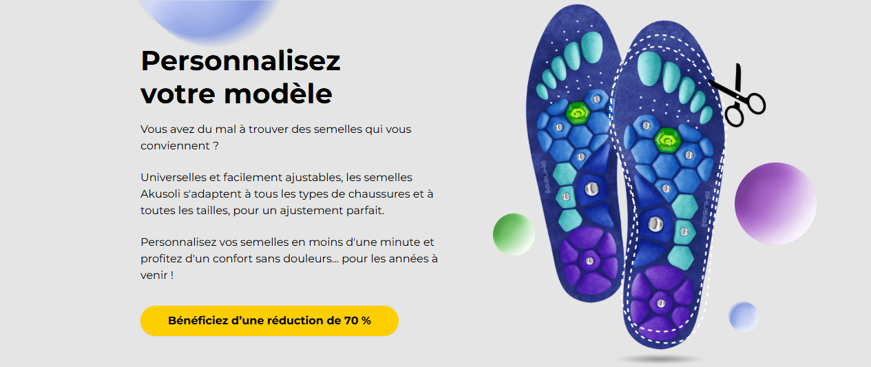 Semelles PiedZen™ - Acupression magnétique pour en finir avec les douleurs dus dos mauvaise posture et les douleur des jambes