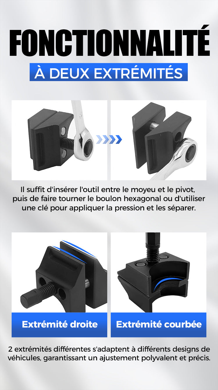 Écarteur universel de fusée de direction de moyeu fendu de suspension de voiture