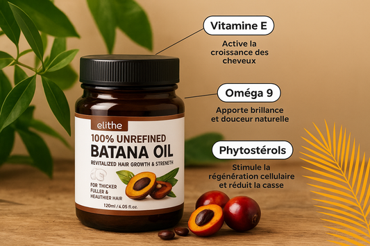 🌿 Huile de Batana 100% Pure – Redonne Vie à Vos Cheveux