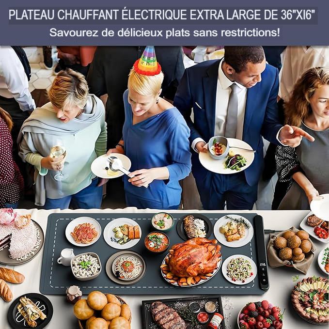 ChaudZen™ — Plateau Chauffant Intelligent  Gardez vos repas chauds sans effort avec ChaudZen™ 🍲