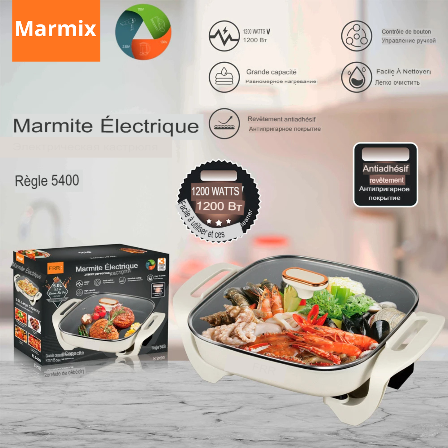 🍲 MarmiX™ – La marmite intelligente qui simplifie la cuisine du quotidien 7littre