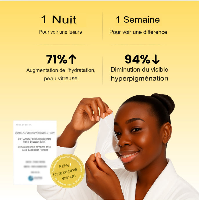 Masque de nuit à l'acide  kojique et au curcuma