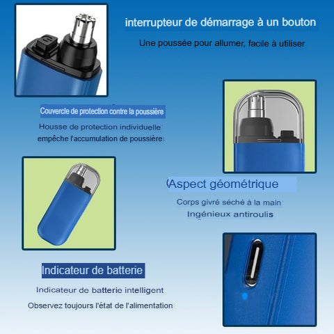 360 Tondeuse à poils de nez portable unisexe